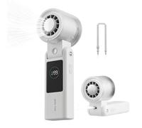 Limtula 3 in 1 Foldable Handheld Fan with Misting Function and 6000mAh Large Capacity Battery Outdoor Travel Fan for Camping and Commuting Foldable Ice Sprinkle