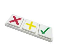 Limtula 3D-Printed Tabletop Game Toy with Button-Press Interaction | White Body with Red and Blue and Green Symbols, Hands-on Button Activity, Casual Tabletop Entertainment At Home