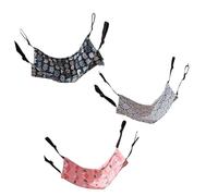 Limtula 3Pieces Adjustable Cage Hanging Bed Soft Swing Mat Hammock Bed for Kittens and Adult Cats Resting and Sleep Use Pet Swing for Cage Hanging