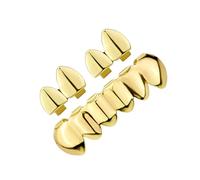 Limtula 3Pieces Hip Hop Teeth Grillzs Set Street Styles Glossy Teeth Grillzs Set Upper and Lower Fit Hip Hop Fashion Brace Top Bottom Grills