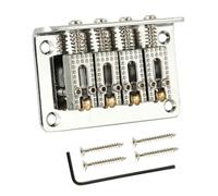 Limtula 4 String Guitar Bridge, Guitar Bridge Replacement Parts with Four Mounting Screws & Wrench for Cigarbox Electric Guitar
