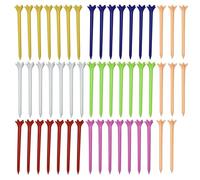 Limtula 50Pcs/set Golf Tees For Driver Training Castles Type Low Resistance More Distance Consistent Height Golf Practice Training Tees