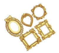 Limtula 5PCS Elegant Embossed Gold Picture Holders Finish Ideal for Gifts Waterproof Picture Frames
