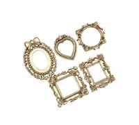 Limtula 5PCS Elegant Embossed Gold Picture Holders Finish Ideal for Gifts Waterproof Picture Frames
