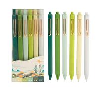 Limtula 6pcs Clicks Type Gel Inks Pen Quick-drying Inks Roller Ball Pens Retractable Gels 0.5mm Tip for Classrooms Business Smooth Writing