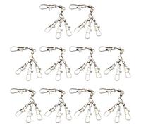 Limtula 8 Type Fishing Connector Clip Carbon Steel Link for Line | Fast Lure Changes, Freshwater Saltwater Tackle, 10 Piece Pack