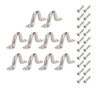 Limtula 8pcs / 10pcs Tie Down Anchors Point for Kayak Canoe Rigging 316 Stainless Tie Down Eye Straps with Screws Boat Top Pad Eye Marine Fixed Door Pull Latches