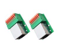 Limtula 8Pin RJ45 Female Connectors DIN Adapters Tool-Free Secure Networking for Industrial Automation Equipment Industrial Ethernet DIN Connectors