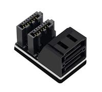 Limtula 90/180 Degree Angled Double-deck 6GB 7Pin Female To 7Pin Male Adapter For Desktops Mainboard Motherboard