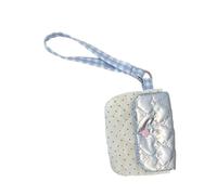 Limtula Accessory Organizer Wristlet with Soft Quilted Body, Beige | Flap Closure Case for Earbuds, On-the-Go Packing Travel