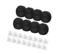 Limtula Adhesive Display Securing Strap D-Shaped Loop Attachment Base, A | Black Fastening Strap, Adhesive Base Attachment, Designed for Display Equipment in Bedrooms and Work Areas