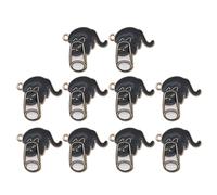 Limtula Alloy Pendant Charm Set, 10 Matching Black and Gold Charms with Top Loop for Jewelry and Keychain Use Pendant Charms Jewelry Making Black Finish Alloy Pendants Charm Set for Bracelets