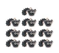 Limtula Alloy Pendant Charm Set, 10 Matching Black and Gold Charms with Top Loop for Jewelry and Keychain Use Pendant Charms Jewelry Making Black Finish Alloy Pendants Charm Set for Bracelets