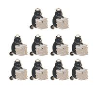 Limtula Alloy Pendant Charm Set, 10 Matching Black and Gold Charms with Top Loop for Jewelry and Keychain Use Pendant Charms Jewelry Making Black Finish Alloy Pendants Charm Set for Bracelets