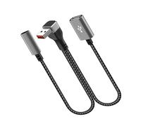 Limtula Aluminum Alloy USB Splitter 25cm Length USB Male to Female Type C Supports Simultaneous Charging for Two Devices Fast Charging Data Cable for Car