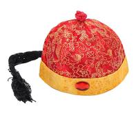 Limtula Ancient Chinese Royal Emperors Hat with Ponytail Oriental Hat Traditional Party Cosplay Stage Props Traditional Chinese for Kids Baby