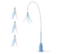 Limtula Automatic Feline Wand Toy with 3 Included Teaser Attachments | Dangling Lure on a Curved Wand, Automatic Movement for Feline Batting and Pouncing, Color Selected At Random