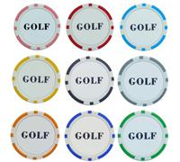 Limtula Ball Position Discs for Clear Player Identification, 6 Pack 40 Mm Round Marker Chips for Course Rounds, Putting Use, and Compact Bag Carry
