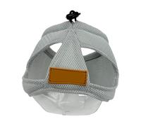 Limtula Bathing Restraint Hood with Clear Front Guard, Mesh Recovery Muzzle Cover and Adjustable Drawcord for Grooming Tasks Anti Lick Face Cover Mesh Hood Bath Restraint Grooming Helper Care Muzzle