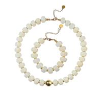 Limtula Beaded Jewelry Set, Matching Necklace Pair with Adjustable Chain for Vacation Dressing and Party Outfits Necklace Set Resin Bead Jewelry Adjustable Chain Coordinated Accessories Look