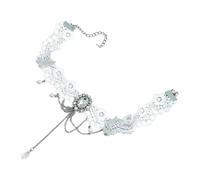 Limtula Beautiful Lace Tassels Collarbone Necklace V Neck Neckchain Jewelry with Gemstones for Evening Event Pendant Necklace