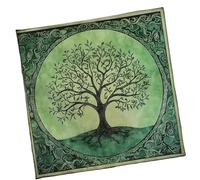 Limtula Big Tree Pattern Astrology Tablecloth Altars Cloth Square Divinations Card Table Witchcrafts Deck Big Tree Pattern Tarots Card Tablecloth Spiritual Deckcloth