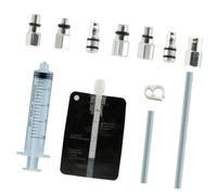 Limtula Brake Bleed Adapter Tool Set Bike Hydraulic | Maintenance Gear with Hose Clip Waste Bag Fittings for Shop Service