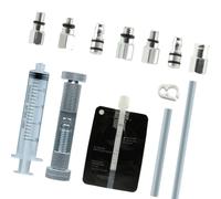 Limtula Brake Bleed Adapter Tool Set Bike Hydraulic | Maintenance Gear with Hose Clip Waste Bag Fittings for Shop Service