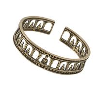 Limtula Brass Buddhist Hand with Ancient Grotto Design Adjustable Spiritual Bangle for and Yoga Elegant Brass Buddhist with Ancient Grotto Design Adjustable for Yoga and Spiritual Practice