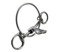 Limtula Bridle Horse Bit with Stainless Steel and Center Plate Assembly | Stainless Steel Metal Assembly, Circular Attachment Points, Rein Cue Connection for Equestrian Riding Tasks