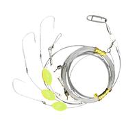 Limtula Bright Color Glowing Fishing Bobbers and Reinforced Nylon Line Pack with Rustproof Hook Adjustable for Sea or Lake Movable Night Fishing Float