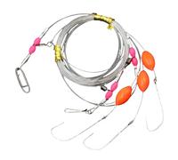 Limtula Bright Color Glowing Fishing Bobbers and Reinforced Nylon Line Pack with Rustproof Hook Adjustable for Sea or Lake Movable Night Fishing Float