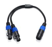 Limtula Cable 1 Female To 2 Male Speakon Splitter Cable Professional Cord DJ Cable Wire With Twist Lock