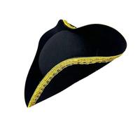 Limtula Caribbeans Pirate Hat Adjustable Unisex Skull Emblems Pirate Costume for Costume Parties and Role Playing Unique Pirate Hat