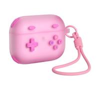 Limtula Carry Earphone Cover, Jelly powder | Game Controller Theme, Soft Silicone Shell, Pad Access, Retro Detail, Daily Storage