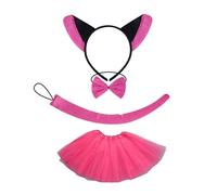 Limtula Cats Foxes Costume Set With Foxes Tail Bowtie And Headband Halloween Animal Dress Up Outfit For Kid Halloween Dress Up Birthday Party