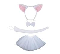 Limtula Cats Foxes Costume Set With Foxes Tail Bowtie And Headband Halloween Animal Dress Up Outfit For Kid Halloween Dress Up Birthday Party