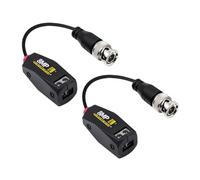 Limtula CCTV Wiring Video Balun Pair for Analog Camera Links | AHD CVI TVI Ready BNC Connection Modules Suited to Compact Rack Closet Hallway Security Setups
