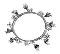 Limtula Charm with Layered Alloy Loop and, Vintage-Inspired Ethnic Bangle for Daily Outfit Styling Wrist Adornment Dangling Ornament Fashion Accessory Layered Arm Jewelry Accent