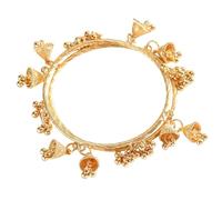 Limtula Charm with Layered Alloy Loop and, Vintage-Inspired Ethnic Bangle for Daily Outfit Styling Wrist Adornment Dangling Ornament Fashion Accessory Layered Arm Jewelry Accent
