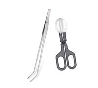 Limtula Clamp Reptiles Food Tweezers With AntiCorrosion Black Catching Tool For Easy Feeding Long Tweezers Reptiles Feeding Tongs