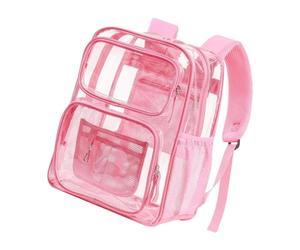 Limtula Clear Backpack PVC Transparents Heavy Duty School Bookbags See Through Bag for College Work Travel Security Concerts Clear Backpack for Stadium Event Work School