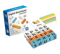 Limtula Colorful Wooden Letter Cubes Big Size Learning Toy for Word Formation Educational Game Large Building Blocks for Infants