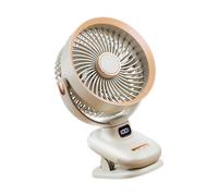 Limtula Compact Bedside Fan with Digital Display, Rechargeable Battery, Carry Handle, Tilt Head for Desk, Dorm, and Study Table Study Table Nightstand Cooling Room Circulator Usb Fan Controls Compact
