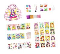 Limtula Creative Makeup Craft Project Kits Toy with Sparkling Stickers for Little Artists Birthday Party Gathering Activity Toy Girl Sticker Activity Book