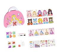 Limtula Creative Makeup Craft Project Kits Toy with Sparkling Stickers for Little Artists Birthday Party Gathering Activity Toy Girl Sticker Activity Book