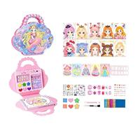 Limtula Creative Makeup Craft Project Kits Toy with Sparkling Stickers for Little Artists Birthday Party Gathering Activity Toy Girl Sticker Activity Book