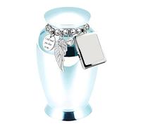 Limtula Cremation Jewelry Urn Casket, Jar Vessel, B | Lasting Love and Decors, Elegant Grateful Words Carvings, Secure and Graceful Family Commemorative Ashes Urn
