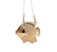 Limtula Crossbody Bag for Womens Minis Clutches Purses with Chain | Fish Shape Evening Handbag, Metal Clutches Purse for Women Ladies, Removable Chain for Party Wedding Bridal Prom
