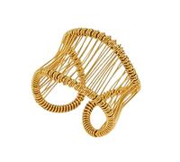 Limtula Cuff Women Stainless Steel Gold Tone Curved Wire Jewelry Minimalist Statement Wrist Accent Daily Wear Wire Cuff Jewelry Sculptural Wrist Accessory Curved Metal Bangle Minimalist Arm